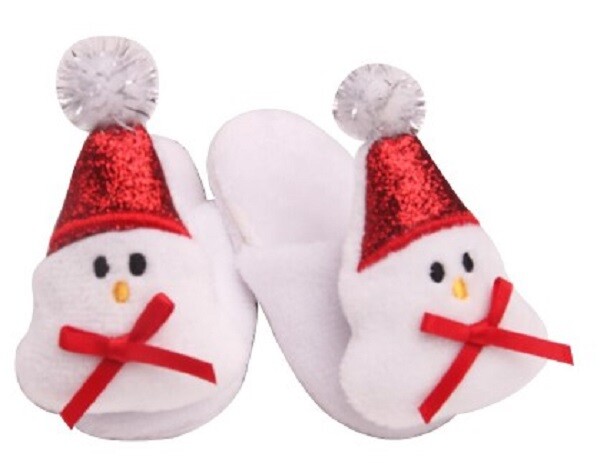Slippers, Holiday, Snowman Slippers, Designed for 18-Inch Dolls-image