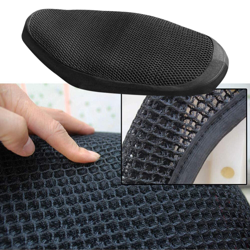 Cooling Motorcycle Seat Cover 3D Mesh Protector Cushion Breathable Sunscreen Mat