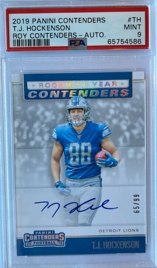TJ Hockenson Panini Contenders Rookie of the Year Contenders #TH Base