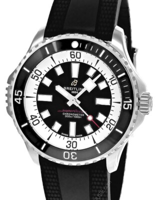 Breitling Superocean AUTO 46mm Rubber Men's Watch A17378211B1S1