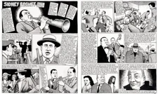 Joe Sacco - H Pekar AMERICAN SPLENDOR Sydney Bechet 2 pg story 2001 ORIGINAL ART