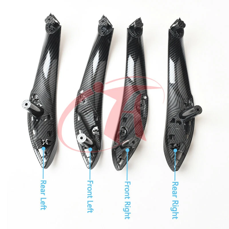 4x Carbon Internal Door Inside Pull Handle For BMW F34 F30 F31 F80 F82 F32 F35 - Imagem 2 de 4