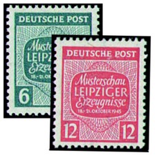 SBZ postfrisch mit Nr. 124-125