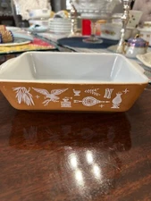 Vintage Pyrex American Heritage Brown Rectangle #503-B Casserole Dish 1.5QT