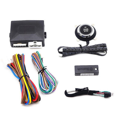 Car One-Key Start Stop Button Bluetooth Engine Start Alarm System Remote Control
