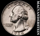 1964-D Silver Washington Quarter-Scarce Better Date No Reserve #i2665