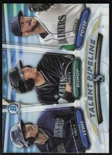 2018 Bowman Talent Pipeline Chrome Max Povse / Kyle Lewis / Braden Bishop