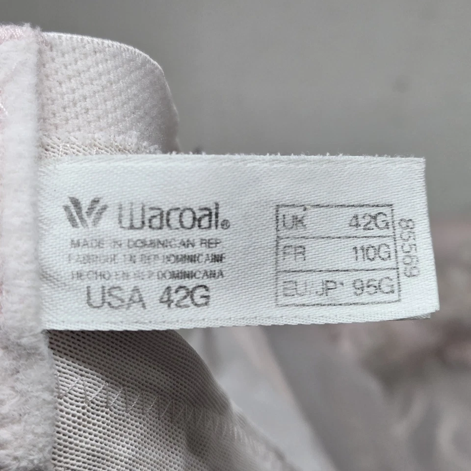 Wacoal Women Bra 42G Pink Floral Balconette Underwired Lace Embroidered - Image 4 of 4