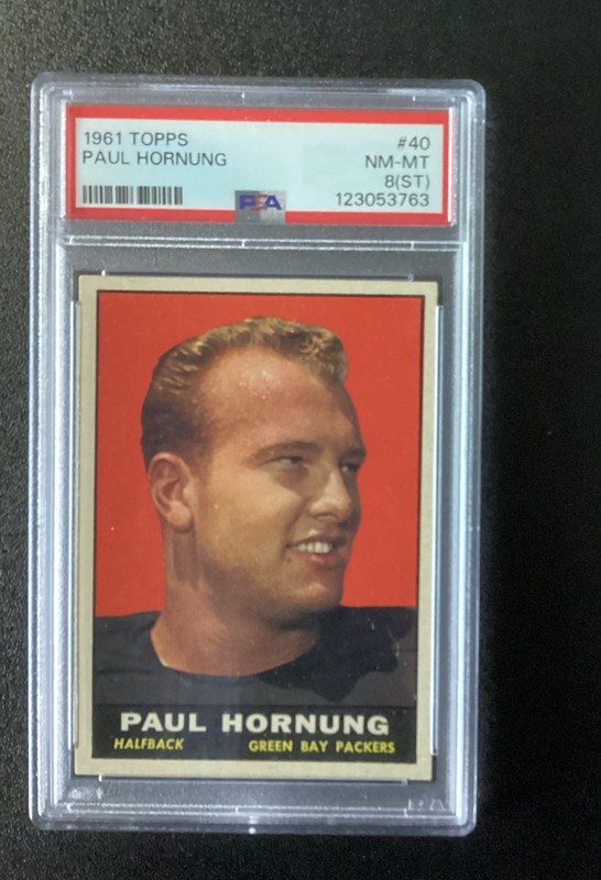 1961 Topps Set-Break Paul Hornung #40 PSA 8  (ST) NM-MT Packers