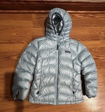 Patagonia Girls Hi-Loft Puffer Jacket, Sky Blue, Size L 12 