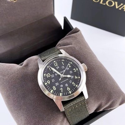 Bulova New Men's VWI Special Edition Black Dial 96A259 Automatic Hack Watch 38mm
