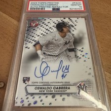 2023 Topps Pristine Oswaldo Cabrera Rookie Auto Ref. PSA 10 MLB Yankees /99🔥
