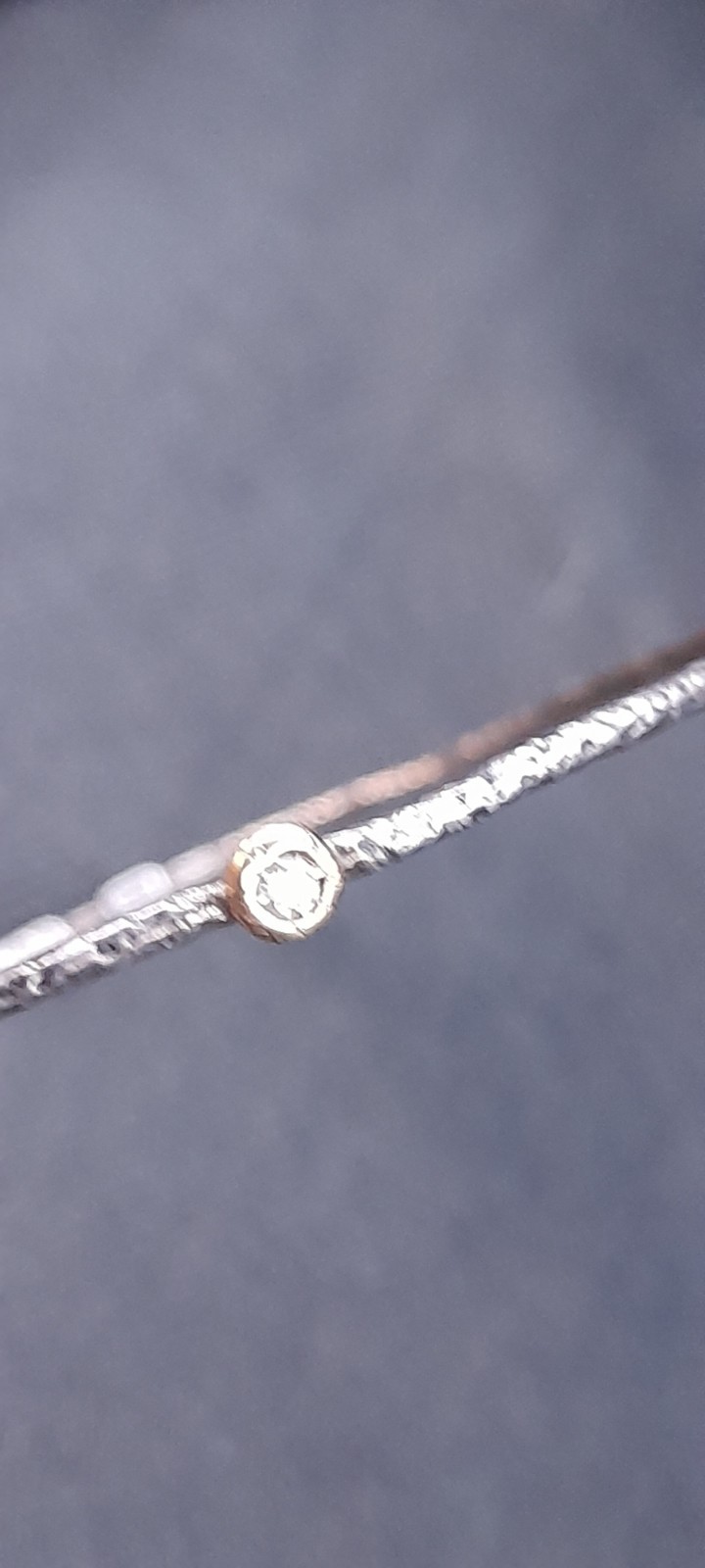 ROUND DIAMOND STACKING BANGLE BRACELET  RUSTIC - image 3
