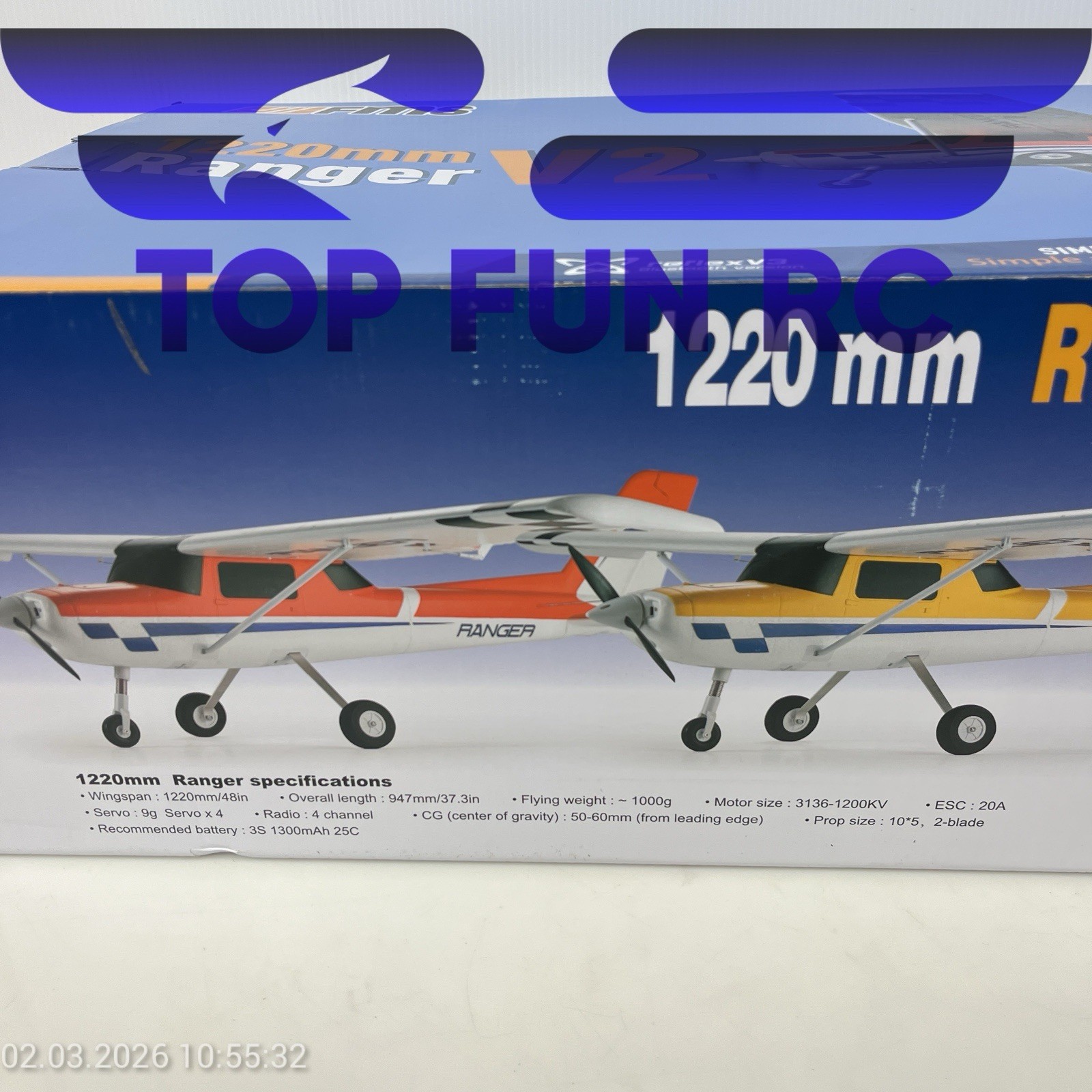 Fms Ranger FMS Ranger 1220mm V2 PNP RC Airplane Red - New, Free Shipping