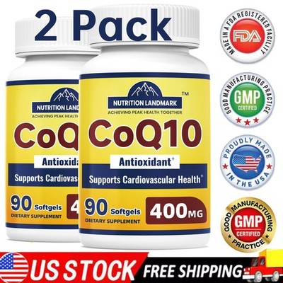 CoQ10-400mg-Softgels 90 Servings Coenzyme Q10 Supplement for High-Absorption