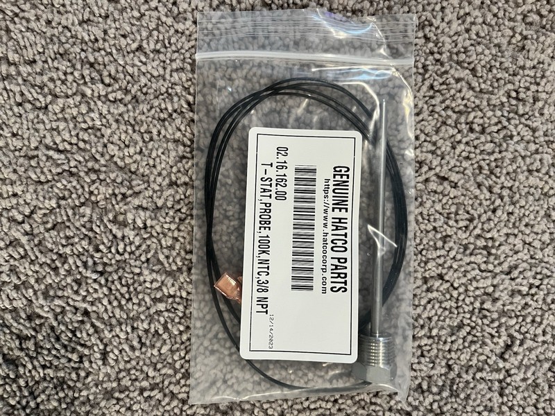 Hatco 02.16.162.00 Temperature Probe 100K NTC 3/8 NPT Brand New Sealed Unopened