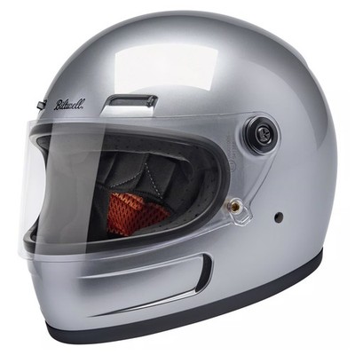 Biltwell Gringo SV ECE-2206 Integralhelm Motorradhelm - Silber
