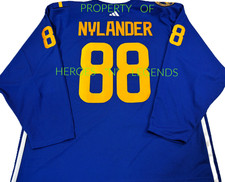 NWT-S to 2XL WILLIAM NYLANDER TEAM SWEDEN ADIDAS LICENSED PRACTICE HOCKEY JERSEY