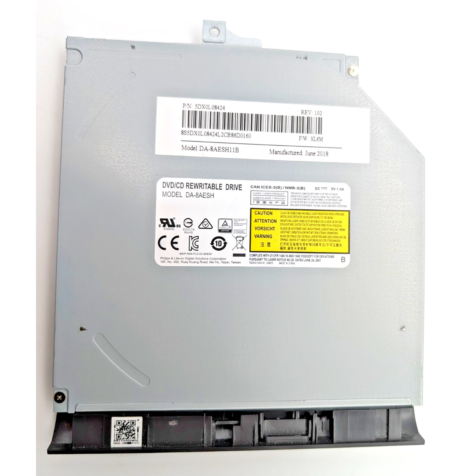 DVD/CD Rewritable Drive - DA-8AESH11B / Internal Laptop Drive - Model DA-8AESH