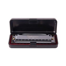 Harmonica 10 Holes 20 Tunes Mouth Organ Blues Deluxe Harmonica, Key of Black