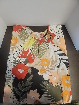LOFT PARADISE FLUTTER SLEEVE SHELL Sz XS Beachy Boho Flattering Fit