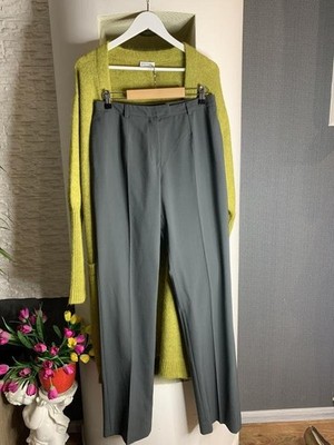 Women Massimo Dutti Trousers Khaki Wool M