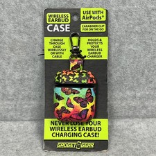 New Airpod Case with Carabiner - Pink Butterflies - Airpods Gadget Gear