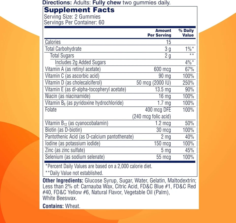 ONE A DAY Multi+ Gomas de Suporte Imunológico, Vitamina D, C, E, A, Zinco 120 Gomas - Imagem 4 de 4