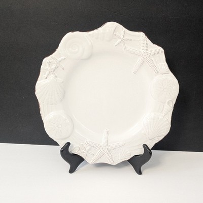 Mud Pie, SANIBEL, 11'' Dinner Plate Shells Sea Life EUC
