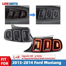 Upgrade Led Tail Lights For 2013-2014 Ford Mustang Wsequential Brake Lamp Pair