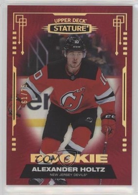 2021-22 Upper Deck Stature Rookies Red 61/75 Alexander Holtz #121 Rookie RC av1