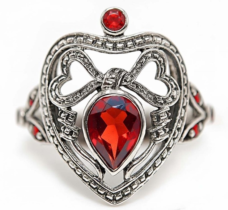  Fire Garnet 925 Solid Sterling Silver Ring Jewelry Sz 8 PC9-4