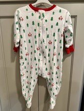 KISSY KISSY Red Christmas Santa Footed Coverall Romper Size 9 Month Pajamas