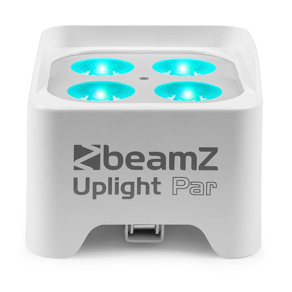 Stock Beamz BBP90W Uplight Par Bianco | Batteria 20h per Noleggio