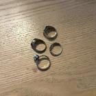 Vintage Sterling Silver Men's Ring Lot – Turquoise, Onyx, Hebrew