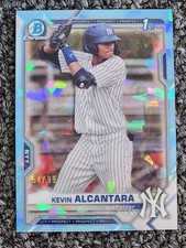 2021 Bowman Chrome Sapphire Kevin Alcantara Prospect Aqua Refractor #15/99 RC 🔥