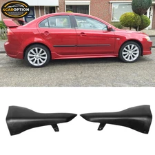 Fits 08-15 Mitsubishi Lancer Rear Bumper Lip Aprons 2PC Unpainted - PU