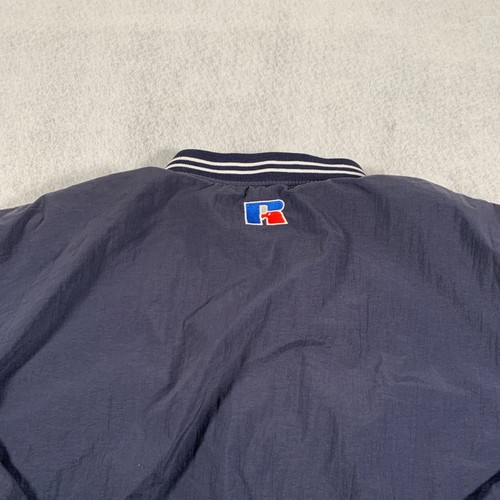 Vintage Russell Athletic Pullover Mens 2XL Blue Navy Windbreaker - Picture 11 of 12