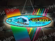 20"x6" Big Wave Golden Ale Kona Brewing Co 3D LED Lighted Sign 3D Print Neon 