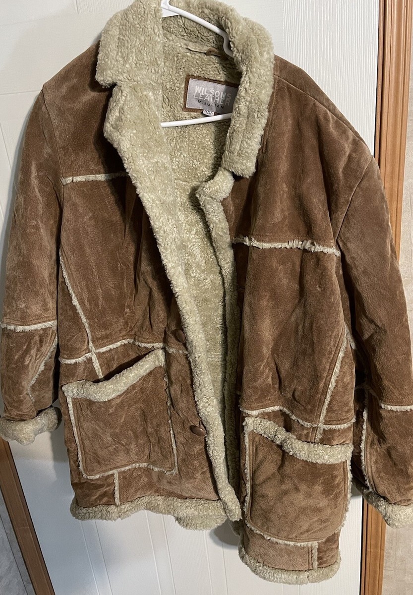 wilsons leather M Julian Sherpa Lined Suede Coat XXL | eBay
