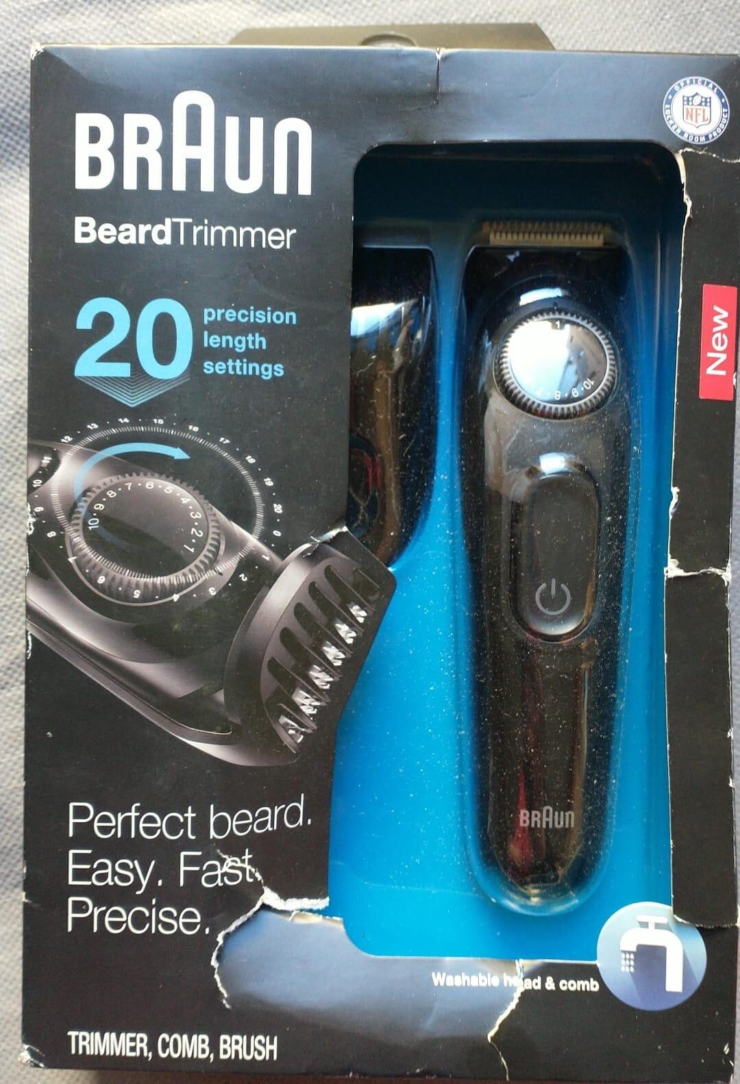 DAMAGED BOX Braun Beard Trimmer 20 Precision Length Setting 