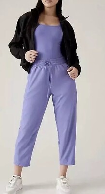 ATHLETA Arrival Pants Adonis Blue Periwinkle Purple Polyester Ankle Sz 12P Light