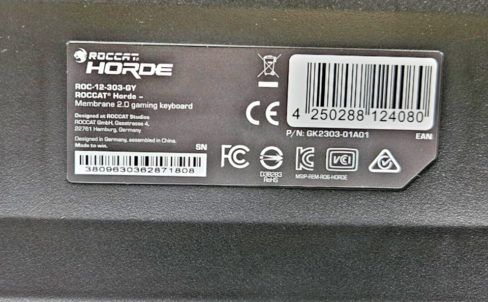 Roccat Horde Aimo Membrane 2.0 RGB Gaming Keyboard (French layout ) - Image 3 of 3