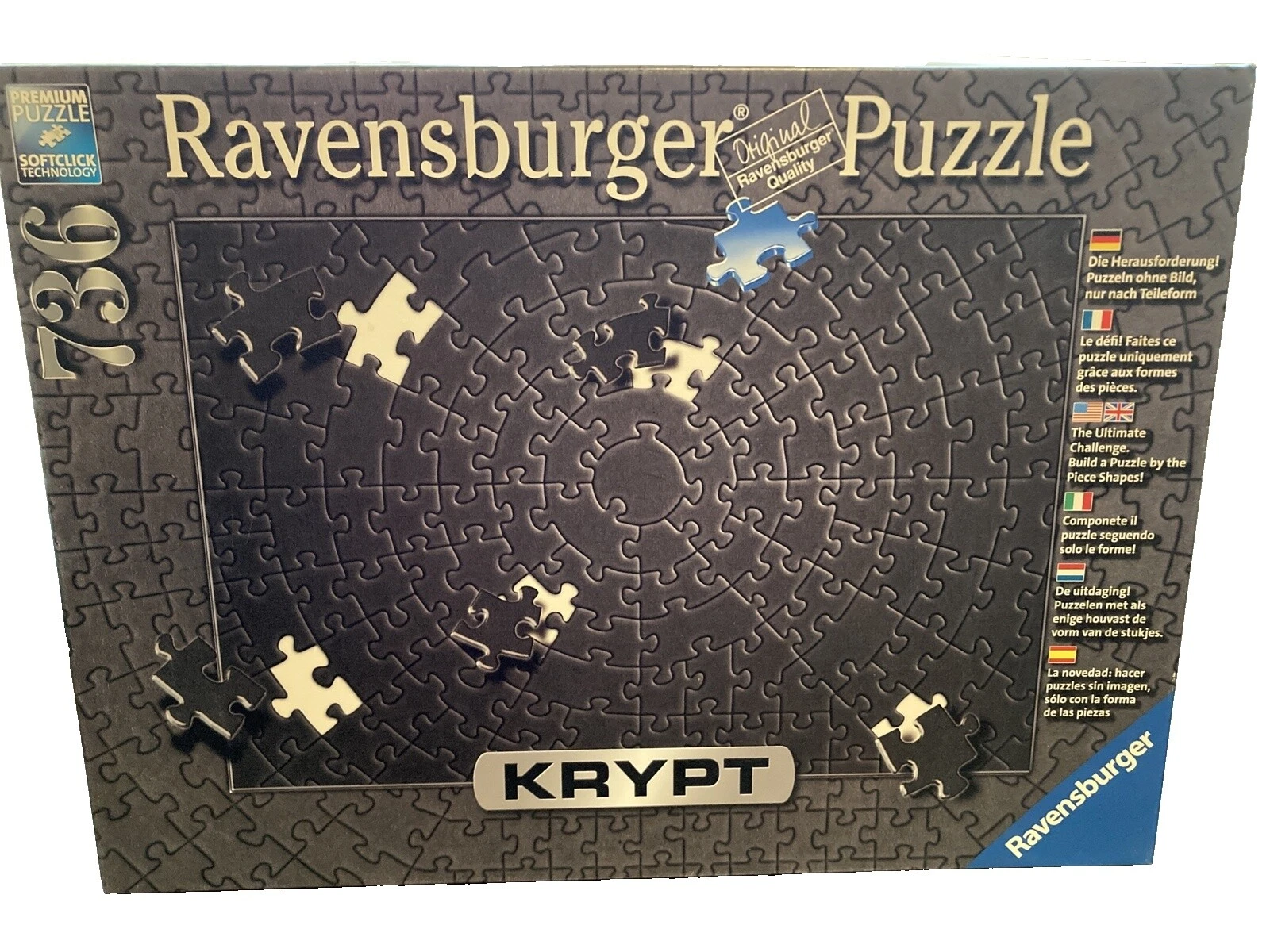 Rompecabezas de cartón Ravensburger Negro