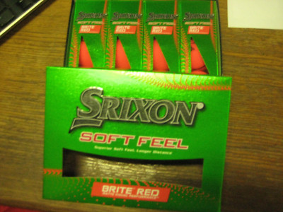 2 dozen BRAND NEW Srixon Soft Feel  golf balls  Brite Red