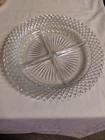 Vtg. Anchor Hocking Miss America Clear Glass 4 Section Plate