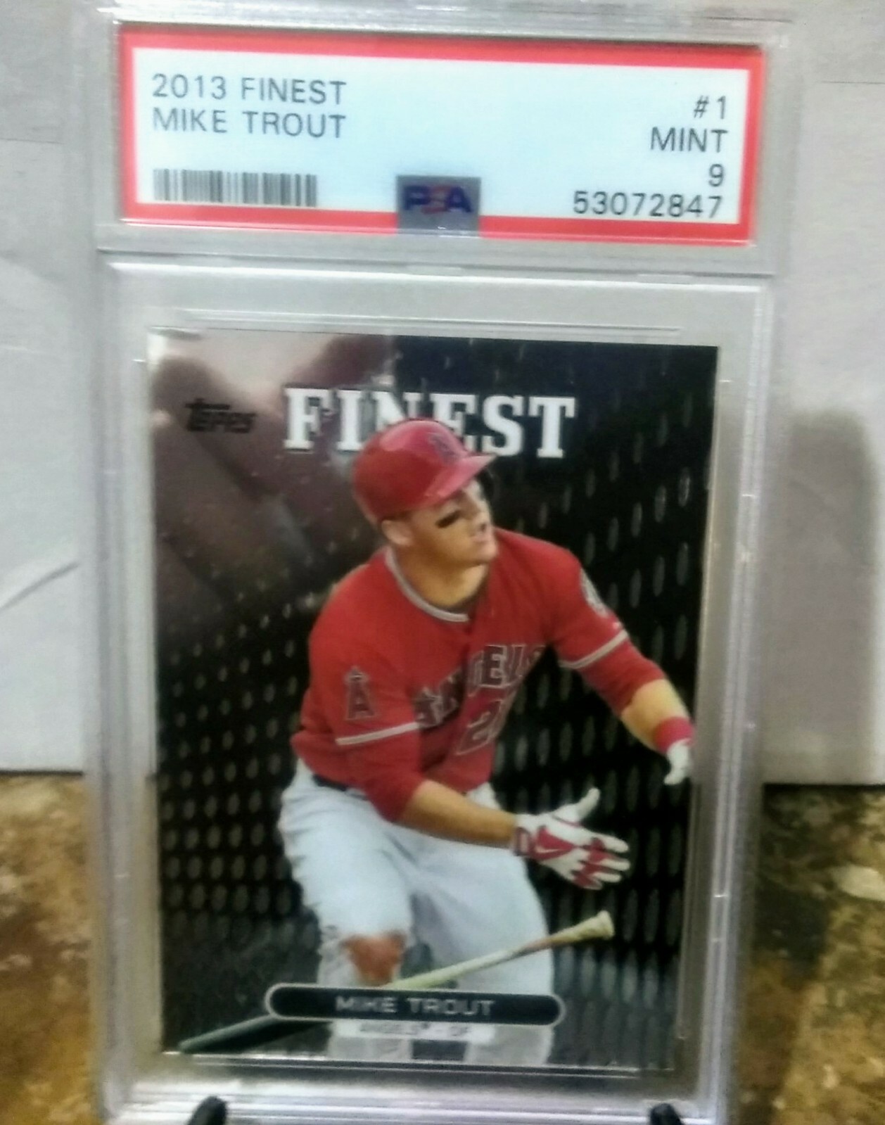 2013 Topps FINEST #1 MIKE TROUT PSA 9 MINT ANGELS FUTURE HOF!!!
