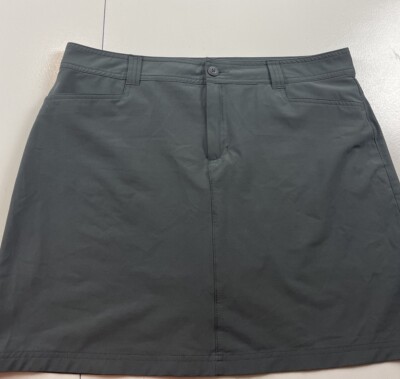 Edde Bauer Womens TRAVEX Skrt Skort Navy Blue A- Lne Flared Hkng