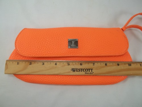 Borsa pochette Made by KEM piccola ARANCIONE BRILLANTE larga 10" x alta 5" - Foto 11 di 11