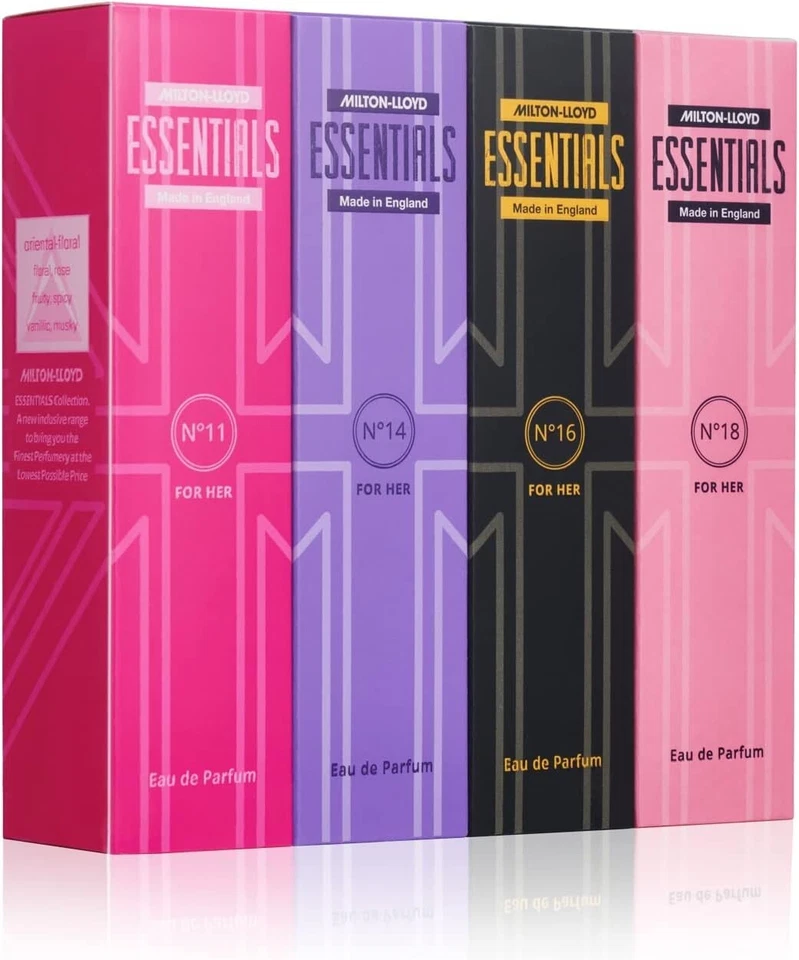 MILTON-LLOYD Milton Lloyd Essentials Quad Pack 2 Perfume Fragrance For Her Women 50ml EDP